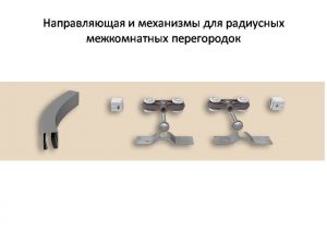 Направляющая и механизмы верхний подвес для радиусных межкомнатных перегородок Петрозаводск